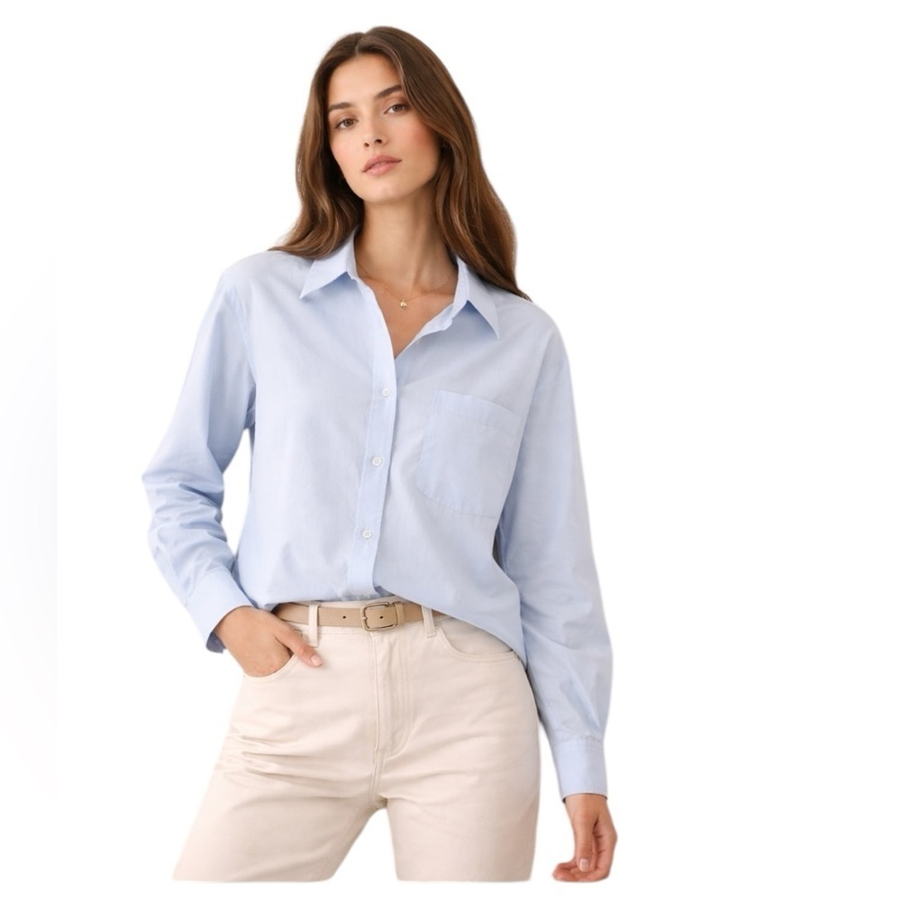 Commense - NWT Button-Up Shirt Light Blue Sz L